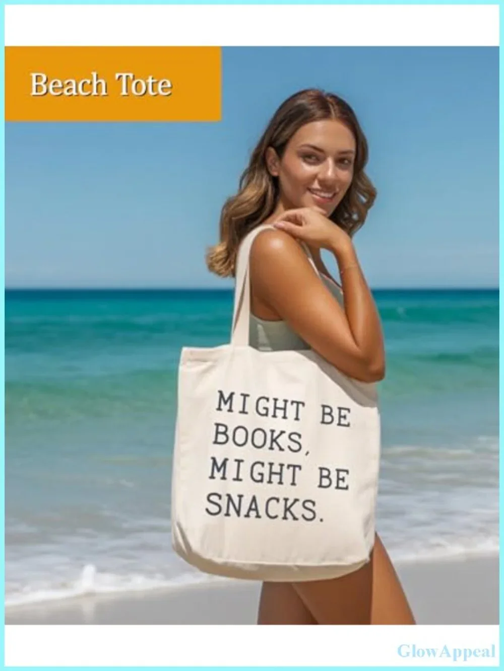 Canvas Book Lover Tote Bag with Inner Pocket, Literary Gift for Readers,